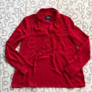 Anthropologie Red Blouse